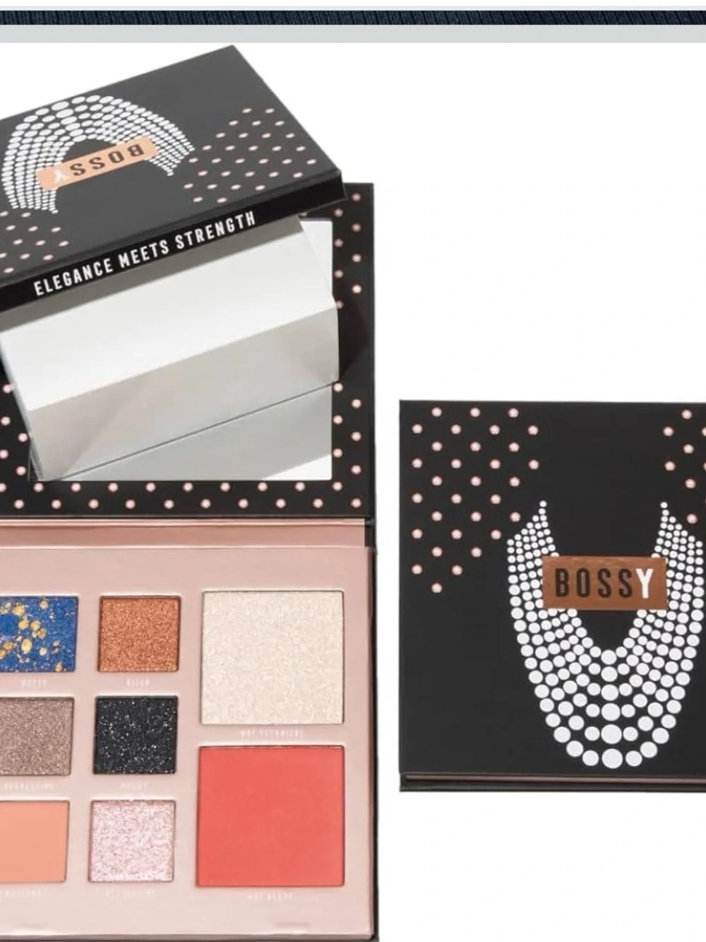 BOSSY Vegan Travel-Friendly 8-Pan Eyeshadow, Blush & Highlighter Palette
